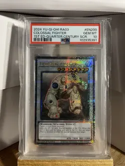 2024 Yugioh Colossal Fighter #EN200 RA03-Quarter Century Bonanza (QCSR) PSA 10! - Image 5