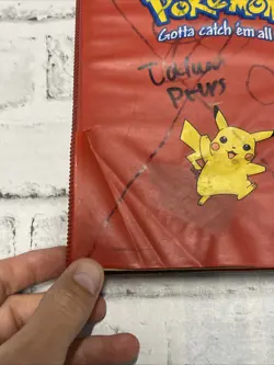 Pokemon Pikachu Red Binder TCG Album Snap 30 Page Card Holder Vintage 1999 Rare - Image 2