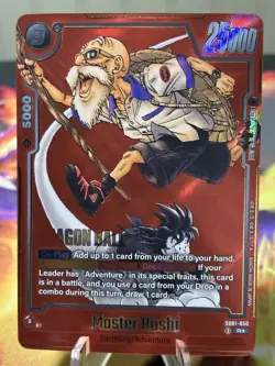 Master Roshi SB01-050 Gold Alternate Art Dragon Ball Manga Booster Card Fusion W - Image 1