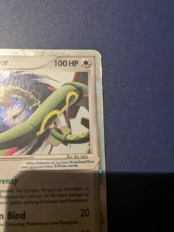 Rayquaza ex Pokemon Card 100HP Dragon Bind Twister Holo Rare - Image 5