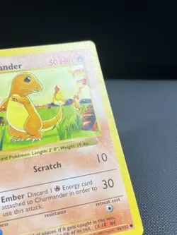 Charmander 46/102 Shadowless Base Set - MP Vintage Pokemon Card 1999 WOTC - Image 3