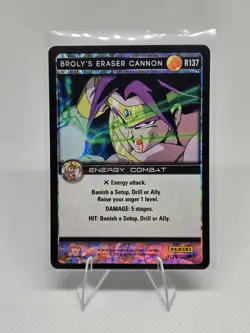 Broly's Eraser Cannon R137 Foil Panini DBZ 2016 Energy Combat Rare Card - Image 1