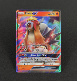 Pokemon TCG Card Entei GX 10/73 Ultra Rare Holo Shining Legends 2017 LP - D11 - Image 1