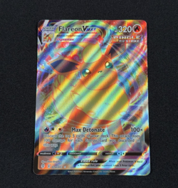 Pokemon TCG Card Flareon Vmax #18 Full Art Ultra Rare Holo Evolving Skies LP C37 - Image 1