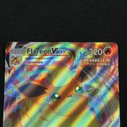 Pokemon TCG Card Flareon Vmax #18 Full Art Ultra Rare Holo Evolving Skies LP C37 - Image 2