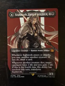 MTG Final Fantasy English Sephiroth, Fabled Soldier Borderless 0382 Non-Foil - Image 1
