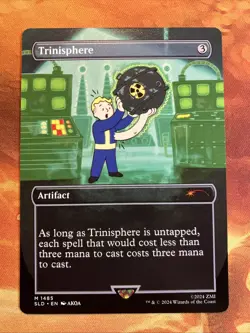 MTG Borderless Trinisphere Secret Lair: X FalloutR: Vault Boy Near-Mint!! - Image 1