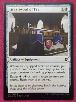 Magic The Gathering COMMANDER LEGENDS BALDUR'S GATE FOIL GREATSWORD OF TYR MTG - Image 1