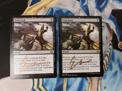 Fatal Push SIGNED MTG Aether Revolt Black Uncommon Lightly Played x2 - Image 2