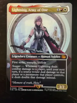 MTG Final Fantasy English Lightning, Army of One Borderless 0320 Non-Foil - Image 1