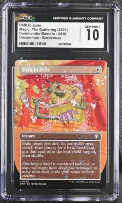 MTG Commander Masters Foil Borderless Path To Exile 0626 CGC 10 - Image 1