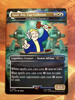 MTG Borderless Vault Boy, Cap Collector - Grand Arbiter Augustin IV SLD: Fallout - Image 1