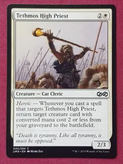 Magic The Gathering ULTIMATE MASTERS TETHMOS HIGH PRIEST white card MTG - Image 1