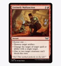 Untimely Malfunction - Duskmourn (DSK) - MTG Uncommon #161 | Regular Card - Image 1