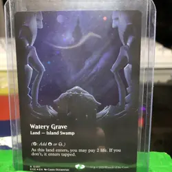 MTG: Watery Grave (Borderless) (Galaxy Foil) Edge of Eternities, Near Mint! - Image 1