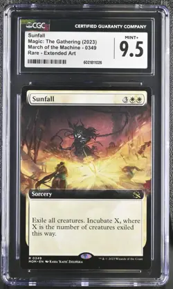 Sunfall Extended Art Foil English March of the Machine MTG Magic CGC 9.5 - Image 1