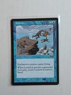 Launch - Urza's Saga - LP - MTG Magic - Common - Enchant Creature - Image 1