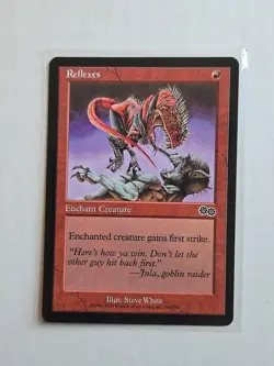 Reflexes - Urza's Saga - LP - MTG Magic - Common - Enchant Creature - Image 1