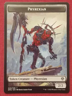Magic The Gathering DOMINARIA UNITED PHYREXIAN token card MTG - Image 1