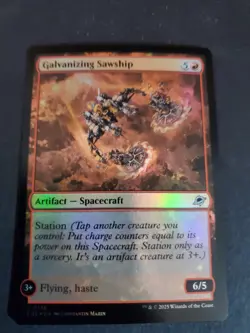 NM Foil Galvanizing Sawship, MTG, Edge of Eternities, Magic the Gathering, 136 - Image 1