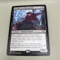 MTG RARE Ruthless Technomancer Extended Art - NM - Kamigawa Commander - 035 - Image 2