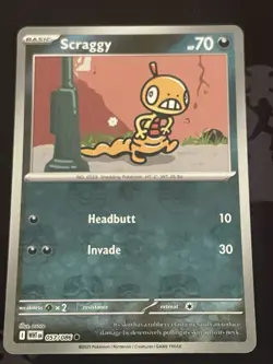 Pokemon TCG - Scraggy - 057/086 - (Master Ball Pattern) - White Flare English - Image 1
