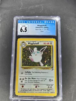 Pokemon 2000 Base Set 2 Wigglytuff Holo Rare CGC 6.5 NM-, #19/130 - Image 4