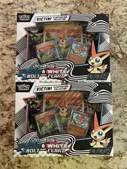 Pokemon TCG Black Bolt & White Flare Victini Illustration Collection Box X2 - Image 1