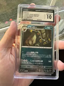 Pokemon Umbreon Terastal Festival Japanese Poke Ball Reverse Holo #092 CGC 10 - Image 1