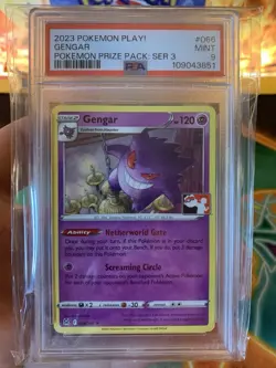 2023 Play! Pokemon Prize Pack Series 3 Gengar 66 Nonholo - PSA 9 MINT - Image 2
