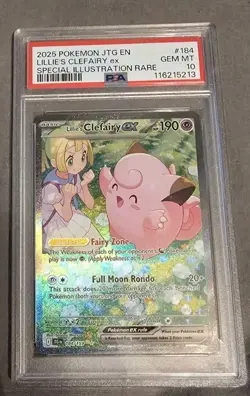 PSA 10 Lillie's Clefairy ex 184/159 SIR Pokemon SV09 Journey Together Gem Mint - Image 1