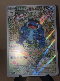 Pokemon SV: Black Bolt Seismitoad Illustration Rare 105/086 Good Centering - Image 1