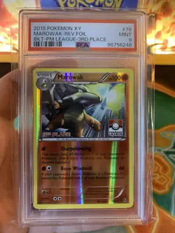 2015 Pokemon XY Breakthrough Marowak 78/162 Pokemon League 3rd Place - PSA 9 - Image 2