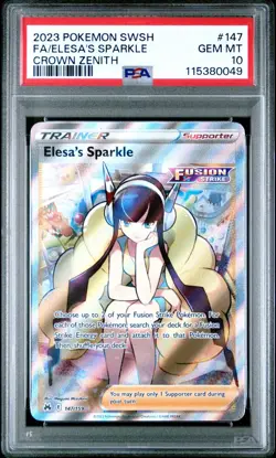 2023 Pokemon SWSH Crown Zenith #147 Full Art Elesa's Sparkle PSA 10 Gem Mint - Image 1