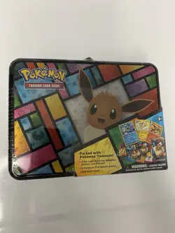 Pokemon Eevee Treasure Chest Lunchbox Tin - Sealed w Promos And Booster Packs - Image 1