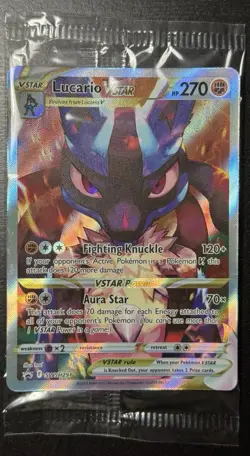 Pokemon TCG Sword & Shield Lucario VSTAR SWSH29 Promo Sealed - Image 1