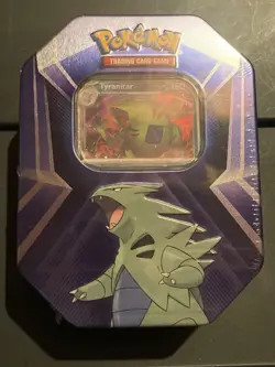 Pokemon TCG: Tyranitar Triple Whammy Collectors Tin - Factory Sealed - Image 1