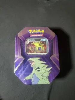Pokemon TCG: Tyranitar Triple Whammy Collectors Tin - Factory Sealed - Image 1