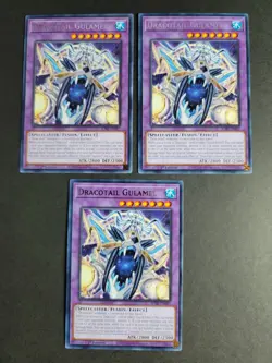 Dracotail Gulamel (X3) JUSH-EN007 Rare Yugioh Justice Hunters - Image 1