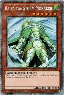 YuGiOh! Raiza the Storm Monarch - RA03-EN180 - Platinum Secret Rare 1st Edition - Image 1