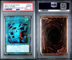2024 YUGIOH! RA03 QUARTER CENTURY BONANZA #EN092 HEAVY STORM PSA 10 QCSR POP 18! - Image 3