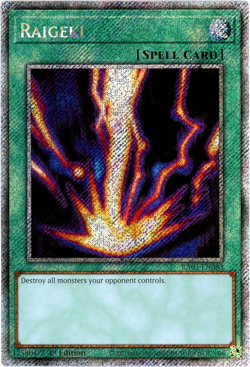YuGiOh! Raigeki - RA03-EN083 - Platinum Secret Rare 1st Edition - NM/M English - Image 1