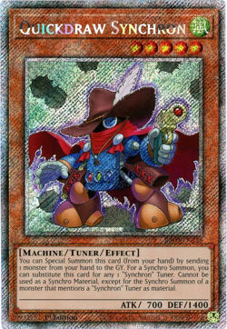 YuGiOh! Quickdraw Synchron RA03-EN228 - Platinum Secret Rare 1st Edition - NM/M - Image 1