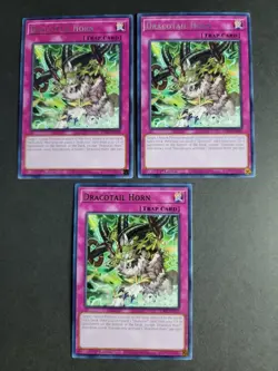 Dracotail Horn (X3) JUSH-EN010 Rare Yugioh Justice Hunters - Image 1