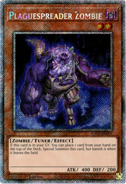 YuGiOh! Plaguespreader Zombie RA03-EN207 Platinum Secret Rare 1st Edition NM/M - Image 1