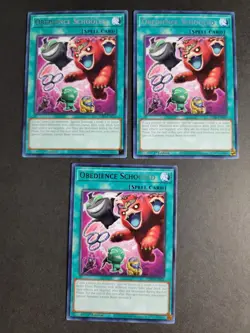 Obedience Schooled (X3) JUSH-EN029 Rare Yugioh Justice Hunters - Image 1
