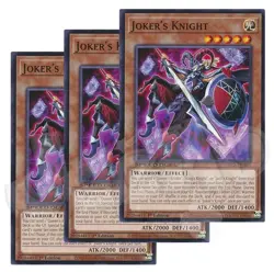 Yugioh - Joker's Knight x 3 - 1st Edition NM - Plus Free Holo Card - Image 1