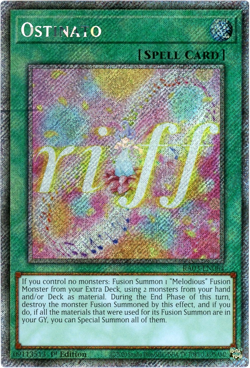 YuGiOh! Ostinato - RA03-EN064 - Platinum Secret Rare 1st Edition - NM/M - Image 1