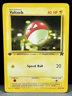 Voltorb 69/82 1st Edition Team Rocket - NM Vintage Pokemon Card 2000 WOTC - Image 1