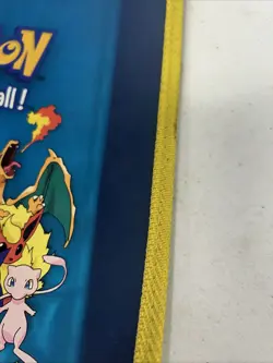 Pokemon Zip Card Album Binder 3 Ring Original 1999 Game Freak Nintendo Blue - Image 2